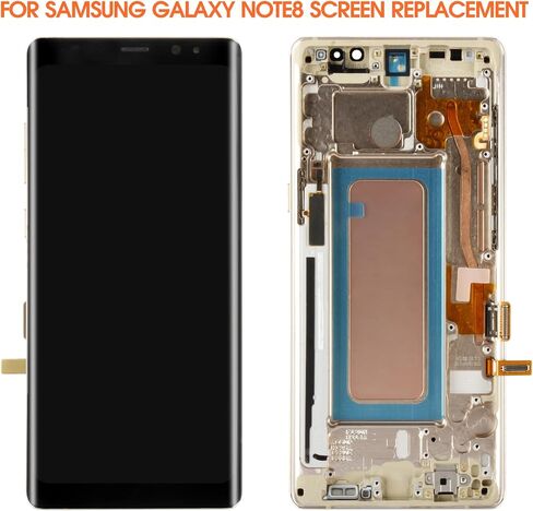 OLED for Samsung Galaxy Note 8 Screen Replacement for Display De Samsung Note 8 Digitizer for Galaxy Note 8 LCD SM-N950F SM-N950U Screen Touch Assembly Repair Part Gold with Frame in Saudi Arabia
