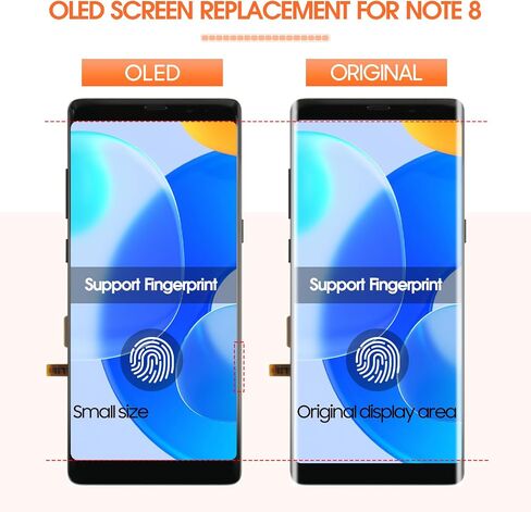 OLED for Samsung Galaxy Note 8 Screen Replacement for Display De Samsung Note 8 Digitizer for Galaxy Note 8 LCD SM-N950F SM-N950U Screen Touch Assembly Repair Part Gold with Frame in Saudi Arabia
