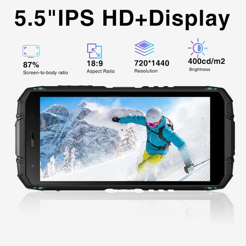 DOOGEE S41 MAX هاتف ذكي متين 2024، 16 جيجابايت + 256 جيجابايت/SD 1 تيرابايت هاتف متين أندرويد 13، هاتف خلوي متين 6300 مللي أمبير في الساعة، شاشة 5.5 بوصة HD+، هاتف محمول IP68 مقاوم للماء 4G خارجي، NFC/WiFi/OTG in Saudi Arabia