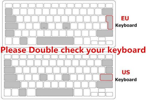 HRH English Language Silicone Keyboard Cover Skin for MacBook Air 11.6 Inch for MacBook 11" A1370 A1465 USA/ANSI Layout Keyboard Portector-Black in Saudi Arabia
