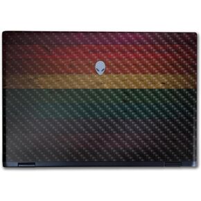 Carbon Fiber Laptop Skin Compatible with Alienware M16 R2 (2024) - Wood Style - Premium 3M Vinyl Protective Wrap Decal Cover - Easy to Apply | Crafted in The USA by MightySkins
