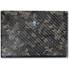 Carbon Fiber Laptop Skin Compatible with Alienware M16 R2 (2024) - Camo Dots - Premium 3M Vinyl Protective Wrap Decal Cover - Easy to Apply | Crafted in The USA by MightySkins