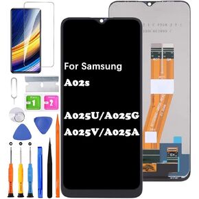 Screen Replacement for Samsung Galaxy A02s [US Version] A025G A025G/DS A025U A025V A025A A025U1 A025AZ LCD Display Touch Digitizer Assembly + Tools