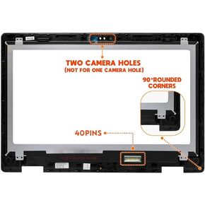 15.6" Replacement for Dell Inspiron 15 7569 i7569 7579 i7579 B156HAB01.0 LP156WF7(SP)(EC) FHD 1920x1080 IPS LCD Display Touch Screen Assembly Digitizer with Bezel(EDP 40Pins Connector)