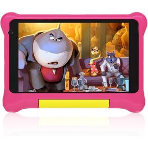 Kids Tablet 7 inch Tablet for Kids Android 12 Tablet 2GB 32GB Kid Tablet, Parent Controls, Dual Camera, Kidoz Pre-Installed Children Learning Tablet with Case (Pink) in Saudi Arabia
