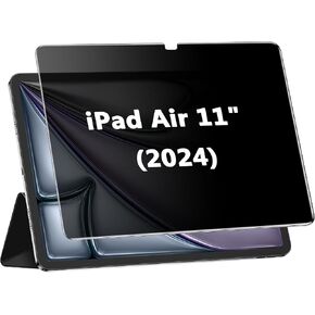 واقي شاشة للخصوصية لجهاز iPad Air 11 بوصة 2024/ iPad Air الجيل السادس، زجاج مقسى مضاد للتجسس 9H، مضاد للخدش، خالٍ من الفقاعات in Kuwait