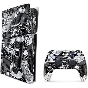 MightySkins Skin Compatible with Playstation 5 Slim Digital Edition Bundle - Puppy Fall | Protective, Durable, and Unique Vinyl Decal wrap cover | Easy to Apply | Made in The USA