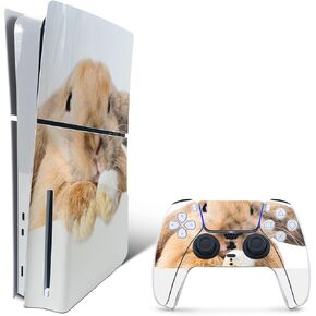 غلاف MightySkins المتوافق مع حزمة إصدار القرص النحيف لجهاز Playstation 5 - Lop Bunny | غطاء ملتف واقٍ ومتين وفريد ​​من نوعه من الفينيل | سهل التطبيق | صنع في الولايات المتحدة الأمريكية