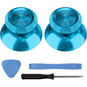 Metal Thumbsticks for PS5 Controller, Aluminum Joystick Replacement Kit for Dualsense Controller Accessories (Silver)