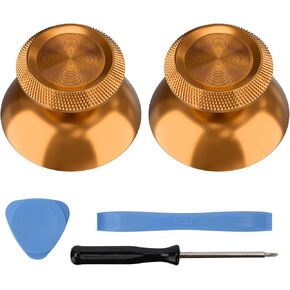 Metal Thumbsticks for PS5 Controller, Aluminum Joystick Replacement Kit for Dualsense Controller Accessories (Silver)