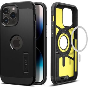 Spigen Tough Armor MagFit Designed for iPhone 14 Pro Case (2022) [Kickstand] [Military-Grade Protection] Compatible with MagSafe - Black