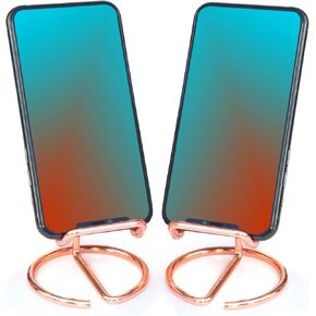 Rose Gold Cell Phone Stand Holder for Desk - Cute and Stylish Desk Decor - Universal Fit for Most Regular Cell Phones (2 Pack) in Saudi Arabia