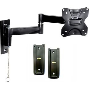 2311L-2 Portable Travel RV TV Mount Locking Articulating Arm Allows 1 TV to be used in 2 Locations, Keeps TV Secure in Moving Vehicles up to VESA 100x100
