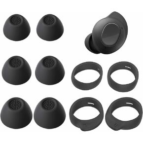 مجموعة أطراف الأذن Wingtip لسماعات Galaxy Buds FE البديلة المصنوعة من السيليكون المضادة للانزلاق مناسبة في غطاء غطاء الأذن وسماعات الأذن وملحقات أجنحة الجل المتوافقة مع Samsung Galaxy Buds FE Graphite 5 أزواج in Kuwait