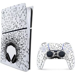 MightySkins Skin Compatible with Playstation 5 Slim Digital Edition Bundle - Earworm | Protective, Durable, and Unique Vinyl Decal wrap Cover | Easy to Apply | Made in The USA