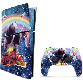 MightySkins Skin Compatible with Playstation 5 Slim Digital Edition Bundle - Panda Cow Taco | Protective, Durable, and Unique Vinyl Decal wrap Cover | Easy to Apply | Made in The USA