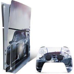 MightySkins Skin Compatible with Playstation 5 Slim Disk Edition Bundle - Drift | Protective, Durable, and Unique Vinyl Decal wrap Cover | Easy to Apply | Made in The USA