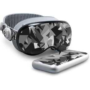 Skin Compatible with Apple Vision Pro - Mono Camo - Premium 3M Vinyl Protective Wrap Decal Cover - Easy to Apply | Crafted in The USA by MightySkins