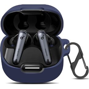 Compatible with Anker Soundcore Liberty 4 NC Case Cover, Soft Silicone Shockproof Protective Case Skin for Soundcore Liberty 4 NC Wireless Earbuds (Black)