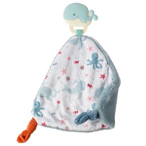 Mary Meyer Chewy Crew Soothing Baby Teether Lovey, 10-Inches, Whale