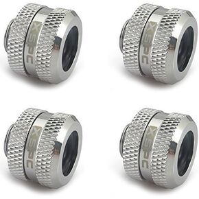 XSPC G1/4 بوصة إلى 10 مم معرف، 14 مم OD PETG تركيب ثلاثي الختم، لمسة نهائية من الكروم، 4 عبوات in Kuwait