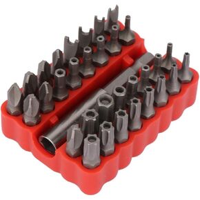 33 Piece Screwdriver Bit Set, Security Bit Set with Magnetic Extension Bit Holder, Hex Triwing Torque Spanner Star Bit for Tamper Proof Fasteners