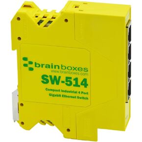 Brainboxes Compact Industrial 4 Port Gigabit Ethernet Switch