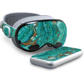 Skin Compatible with Apple Vision Pro - Turquoise Ripple - Premium 3M Vinyl Protective Wrap Decal Cover - Easy to Apply | Crafted in The USA by MightySkins