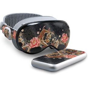 Glossy Glitter Skin Compatible with Apple Vision Pro - Stitch Dragons - Premium 3M Vinyl Protective Wrap Decal Cover - Easy to Apply | Crafted in The USA by MightySkins