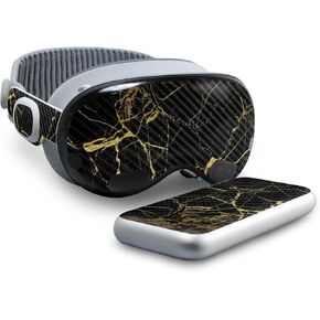 غلاف VR لامع لامع متوافق مع Apple Vision Pro - أزرق خالص - غطاء لاصق واقٍ من الفينيل الفاخر 3M - سهل الاستخدام | صُنع في الولايات المتحدة الأمريكية بواسطة MightySkins