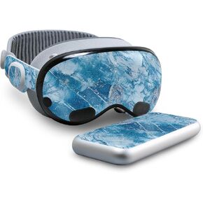 Glossy Glitter Skin Compatible with Apple Vision Pro - Winter Rock - Premium 3M Vinyl Protective Wrap Decal Cover - Easy to Apply | Crafted in The USA by MightySkins