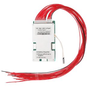 19S BMS 60V 50A Lifepo4 Battery Management System PCB Protection Board with Balance Wire and NTC,Ten Functional protections, Common Port, for Lifepo4 Battery Pack (19S 60V 50A)