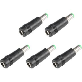 uxcell DC Power Connector 5.5x2.1mm Female Jack to 6.3x3.0mm Male Adapter Barrel Connector 5pcs