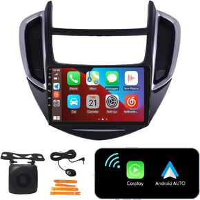[2G+32G] Carplay Android Auto Touchscreen Autoradio Car Stereo GPS Navigation FM Radio Head Unit WiFi Mirror Link Multimedia Player GPS Radio DSP for Chevy trax 2014-2016