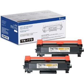 TN770 Toner Cartridge for Brother Printer - TN-770 Toner Compatible for HL-L2370DW, HL-L2370DW XL, MFC-L2750DW, MFC-L2750DW XL, TN770 2-Pack Super High Yield Black, (5,000 Pages/ Cartridge)