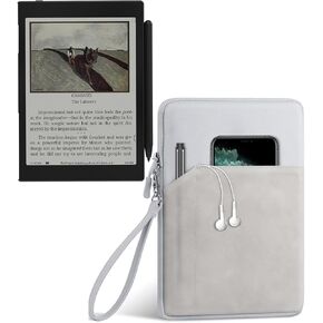 Tablet Sleeve for Onyx Boox Tab Mini C/Boox Nova Air/Air2 and Boox Nova Air C Color 7.8 inch，360 Protective Bag Carrying Case Water-Resistant，Silver Gray.