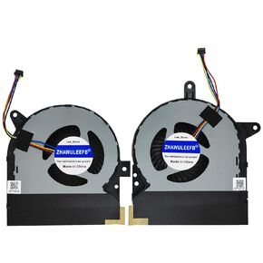 New Compatible CPU+GPU Cooling Fan for ASUS G752 G752V G752VY G752VT G752VL G752VY-RH71 GFX72V GFX72VY GTX980 13NB09V0AM0301 13NB09V0AM0201 DC5V 0.5A(Notice:Fan Thickness 1.9cm)