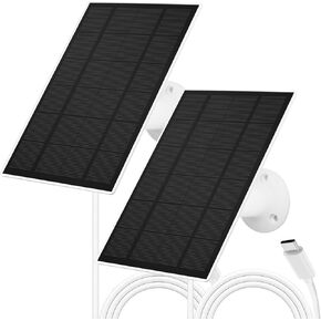 2 حزمة من الألواح الشمسية لكاميرا Ring Spotlight Cam Plus/Pro (ليست لكاميرا Spotlight)، شاحن Blink Outdoor 4 (الجيل الرابع) USB من النوع C، Arlo Essential 2K (الجيل الثاني)، كابل اللوحة الشمسية Essential 2K XL (الجيل الثاني)