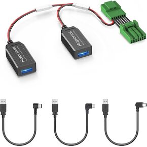 GPS DashCam Power Adapter,(7Pin Type A Connector) Mirror Camera Radar Charger Station GPS Dash Cam Charger Cable for Select Honda CRV, Civic, Acura MDX and More,Connects to Rearview Mirror