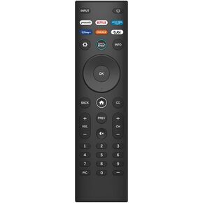 XRT140 Universal Replacement Remote Control for VIZIO All LED LCD HD 4K UHD HDR Smart TVs with Netflix Dis+ Crackle Tubi Apps for D24FF1 D24F-F1 D32FF1 D32F-F1 D43FF1 D43F-F1