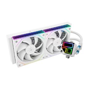 Thermalright Frozen Infinity 240 WHITE Liquid CPU Cooler,Double PWM Fans with 2000RPM,Desktop CPU Aio Cooler,for AM4/AM5&Intel LGA1150/1151/1200/2011/1700/1851,Infinity Mirror PC CPU Water Cooler
