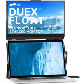 Mobile Pixels Portable Monitor 15.6" Duex Float Portable Stacked Monitor, Full HD IPS Touchscreen USB C/HDMI Laptop Screen Extender …