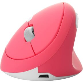 Ergonomic Vertical Mouse,2.4G Wireless Rechargeable Gaming Mouse 1600DPI Optical Wrist Healthy 4D Gamer Mice,6 Buttons Small Hand Mouse for PC,Desktop,Laptop,Notebook (White)