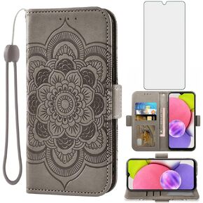 Asuwish Compatible with Samsung Galaxy A03s Wallet Case and Tempered Glass Screen Protector Leather Flip Credit Card Holder Stand Cell Accessories Phone Cover for Gaxaly A 03s SM A037M Women Rose Gold
