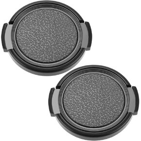 Create idea 2Pcs 43mm Lens Cap Snap-on Front Camera Lens Cap Camera Lens Protective Cover Compatible with Olympus Trip 35 Camera Lens Black
