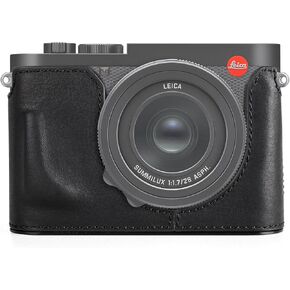 MUZIRI KINOKOO Case for Leica Q3, Top Layer Genuine Leather Leica Q3 Protective Half Case Premium Version - with Bottom Hole for Instant Battery and Memory Card Access - Coffee