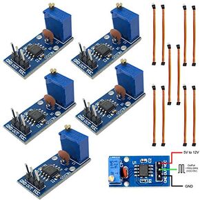 5 Pack NE555 Pulse Generator Adjustable Frequency Single Channel Output Module for Arduino Smart Car with Dupont Cable in Kuwait