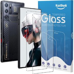 عبوتان من الزجاج المقسى لـ Red Magic 9 Pro/9 Pro+/Red Magic 9S Pro/Red Magic 9S Pro+/Nubia Z60 واقي شاشة فائق، صلابة 9H، مقاومة فائقة، مضادة لبصمات الأصابع، بدون فقاعات، HD-واضح، تغطية كاملة