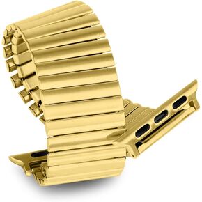 Stretchable Stainless Bands Compatible with for Apple Watch 7 Band 41mm 45mm 42mm 38mm 40mm 44mm,Stainless Steel Stretch Watch Band Metal Expansion in Brushed, Compatible with iWatch Series 6/5/4/3/2/1 SE