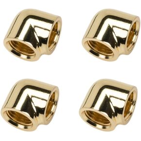 Barrow G1/4" Female to Female Extender Fitting, 90 Degree Angle, Gold, 4-pack